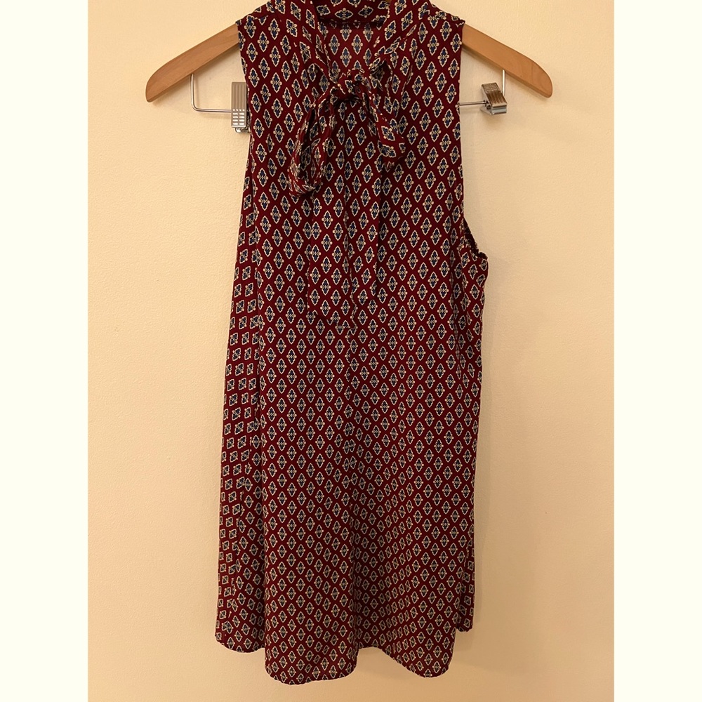 Womens Small Dress | Shoulderless high neck | Dark Red | Unique design | Fall